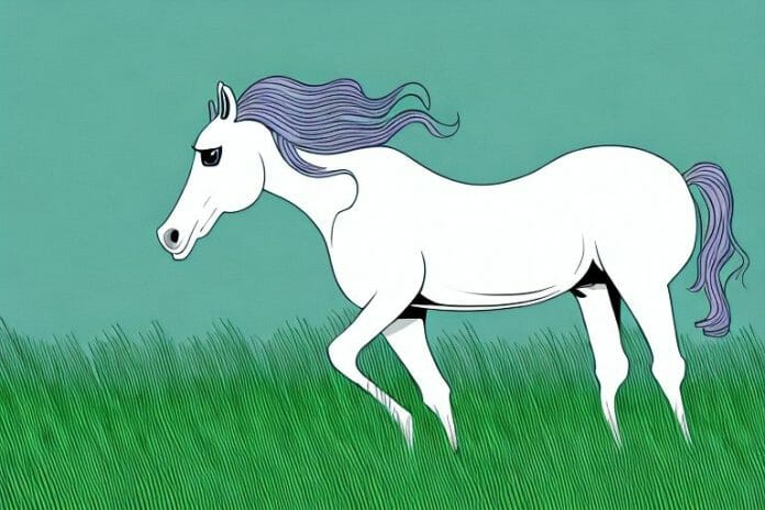 A horse in a grassy field in the free state