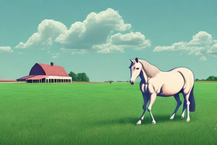 A horse in a field
