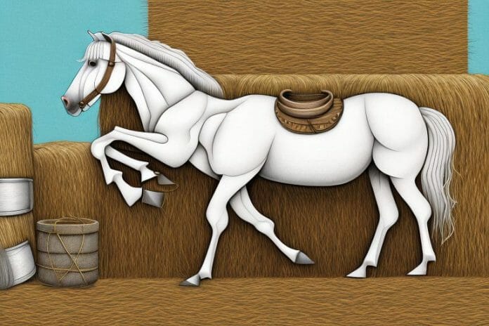 A horse in a stable