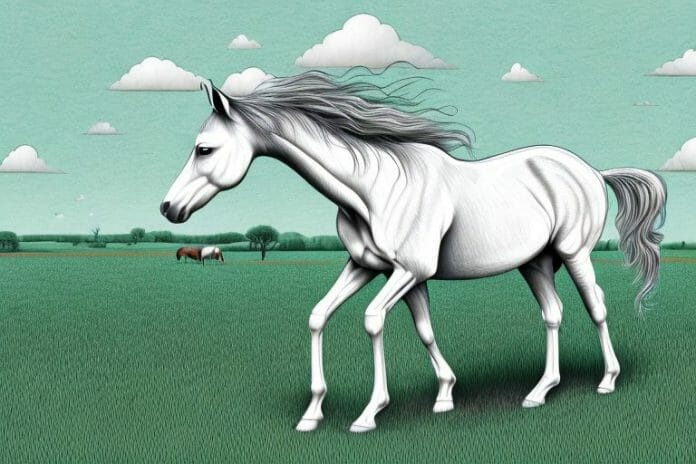 A horse in a field in limpopo