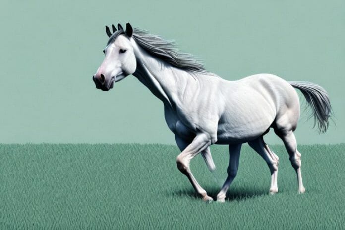 A horse in a field in mpumalanga