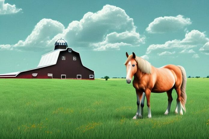 A horse in a field