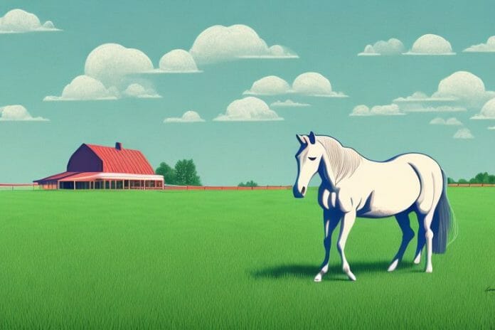 A horse in a field