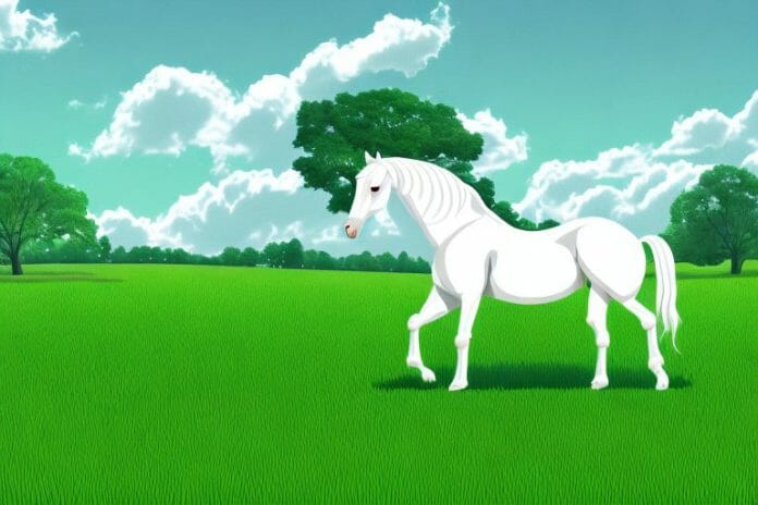 A horse in a field