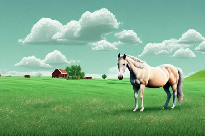 A horse in a field