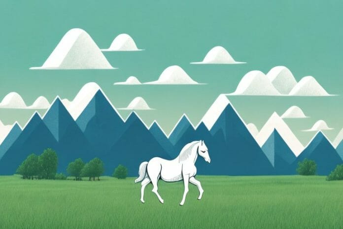 A horse in a field