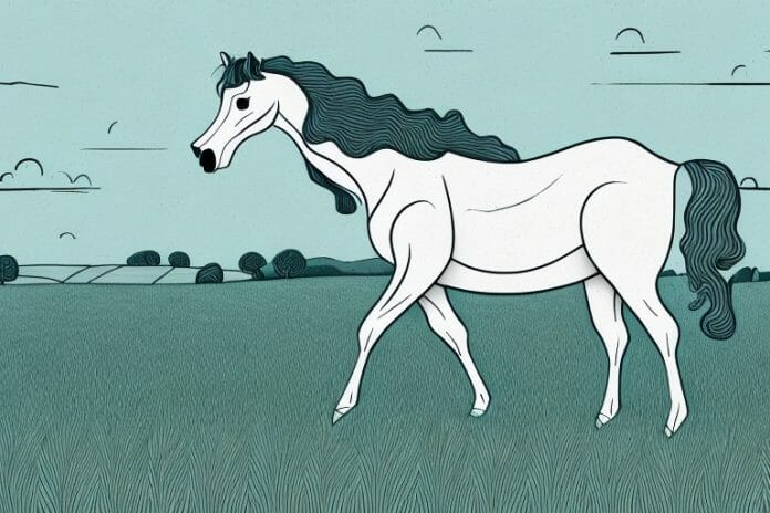 A horse in a field in the north west