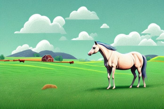A horse in a field