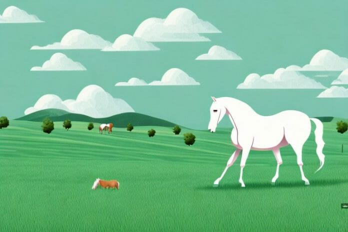 A horse in a field