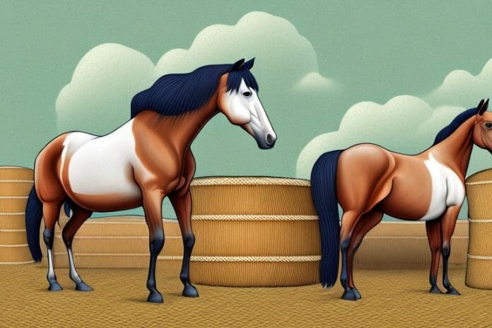 A horse in a stable
