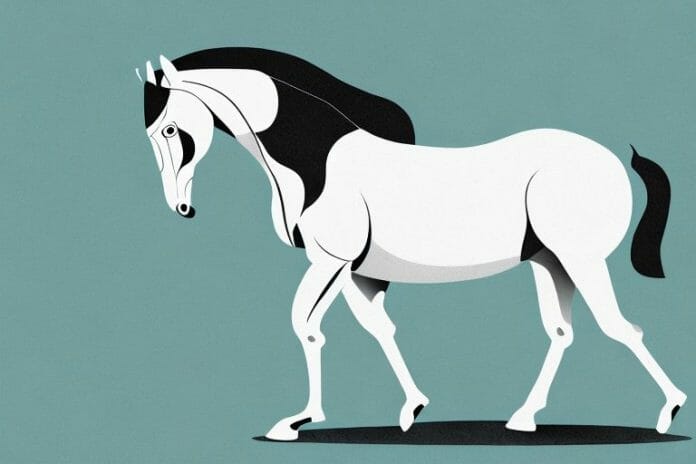 A marwari horse in its natural habitat