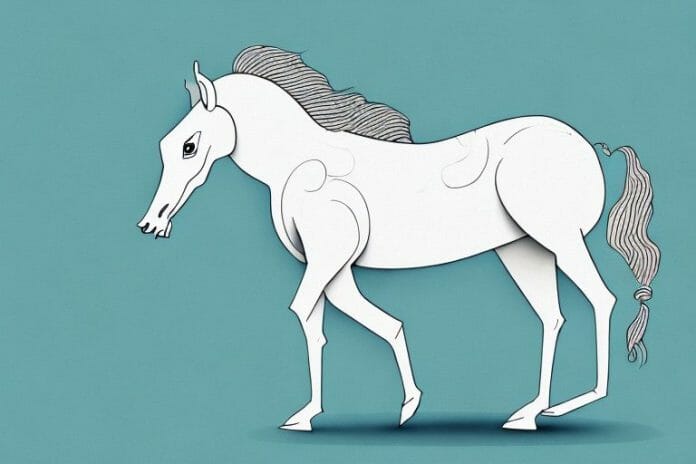 A kathiawari horse in its natural environment