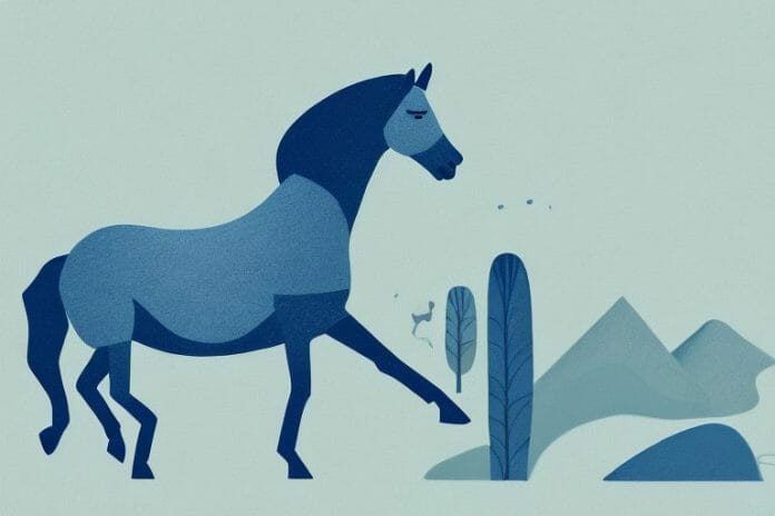 A horse in the western cape landscape