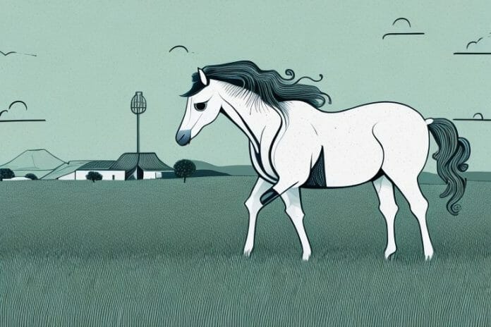 A horse in a field in the paarl region