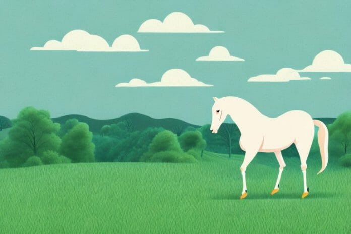 A horse in a field