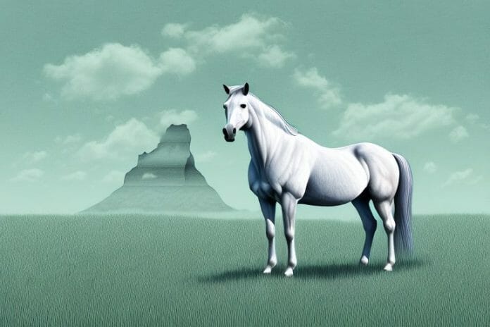 A horse standing in a field in port shepstone