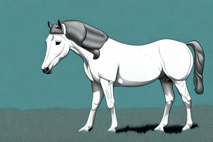 An american quarter horse in a field in bloemfontein