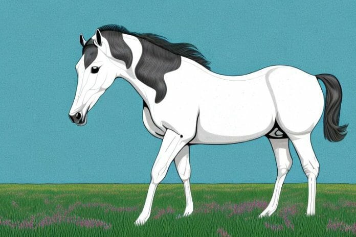A beautiful american quarter horse in a field in kroonstad