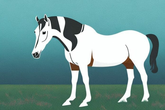 An american quarter horse in a field in kempton park