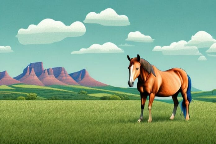 A horse in a field