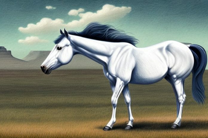 An american quarter horse in a rural setting in the western cape