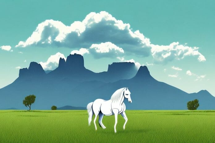 A horse in a field