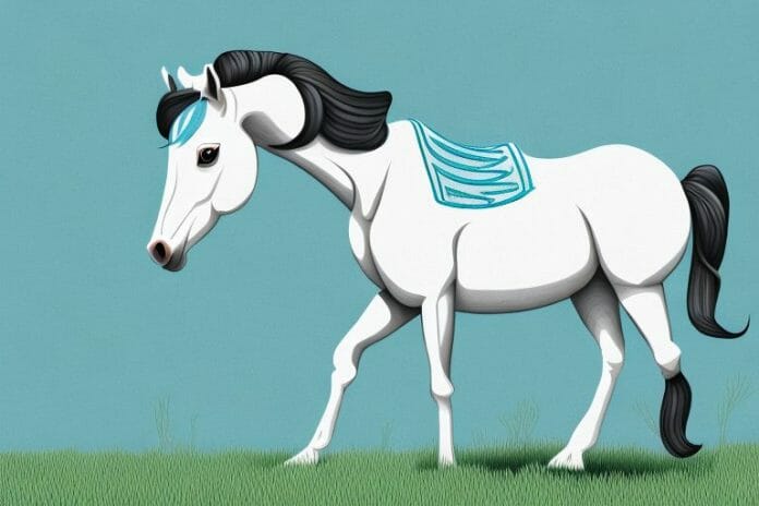 An arabian horse in a field in newcastle