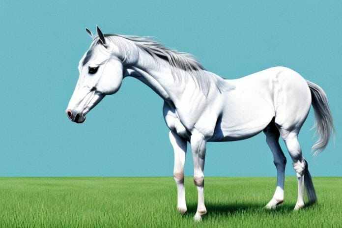 An arabian horse in a field in port shepstone