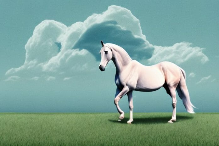An arabian horse in a field in margate