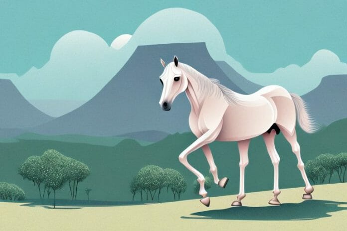 An arabian horse in a scenic landscape in umhlanga