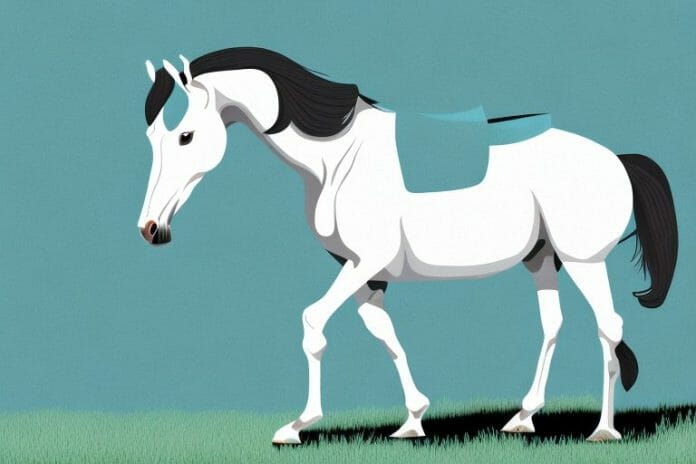 An arabian horse in a pasture in ballito