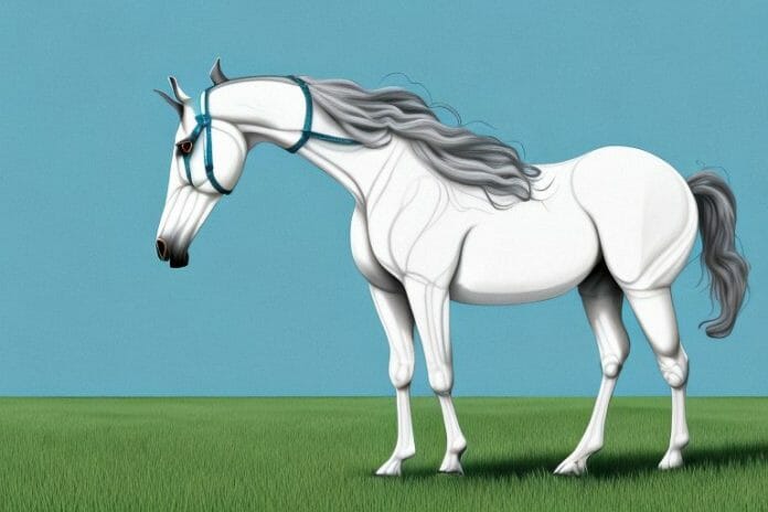 An arabian horse in a field in port elizabeth