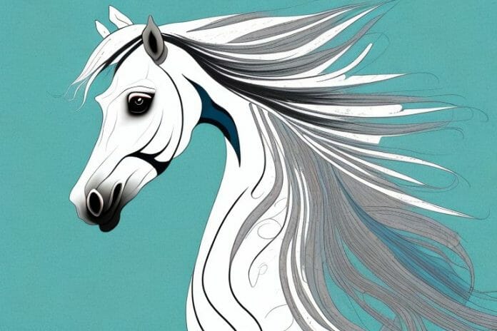 An arabian horse in its natural habitat in bisho