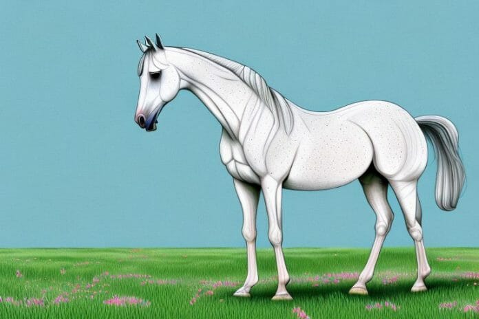 An arabian horse in a field in bloemfontein