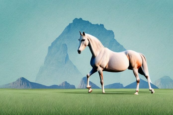 An arabian horse in a field in aliwal north