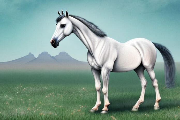 An arabian horse in a field in botshabelo