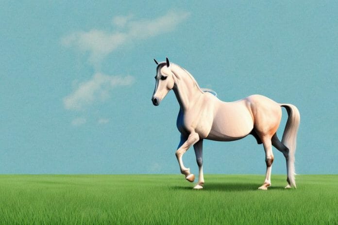 An arabian horse in a field in kroonstad