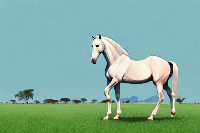 An arabian horse in a field in pretoria