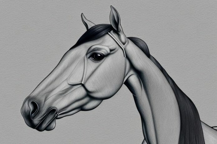 An arabian horse in a rural setting in east rand