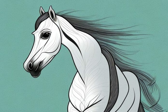 An arabian horse in its natural habitat in limpopo