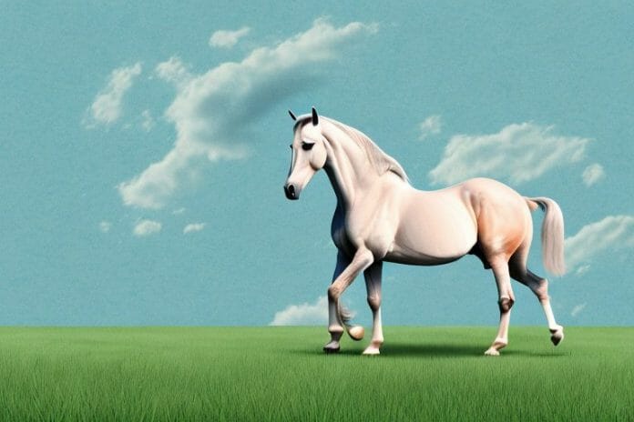 An arabian horse in a field in polokwane