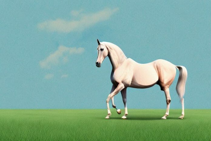 An arabian horse in a field in kathu