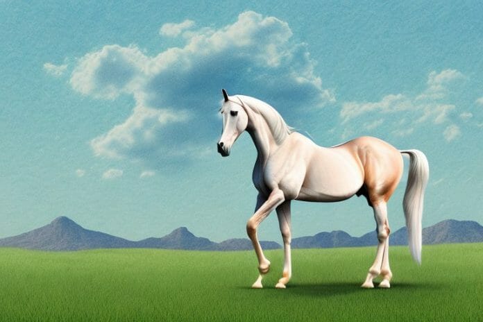 An arabian horse in a field in warrenton