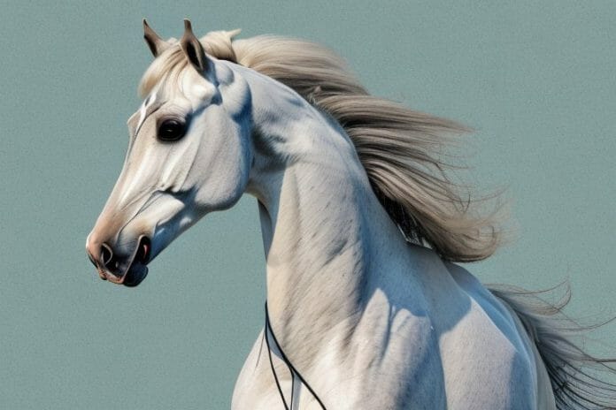 An arabian horse in a rural setting in vryburg