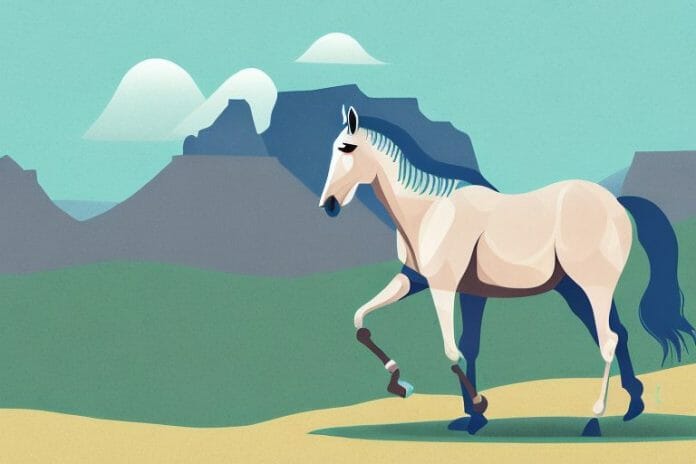 An arabian horse in a scenic landscape in knysna