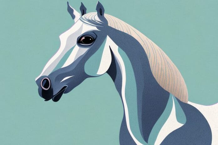 An arabian horse in a south african landscape