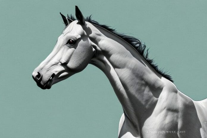A thoroughbred horse in a field in kwa zulu natal