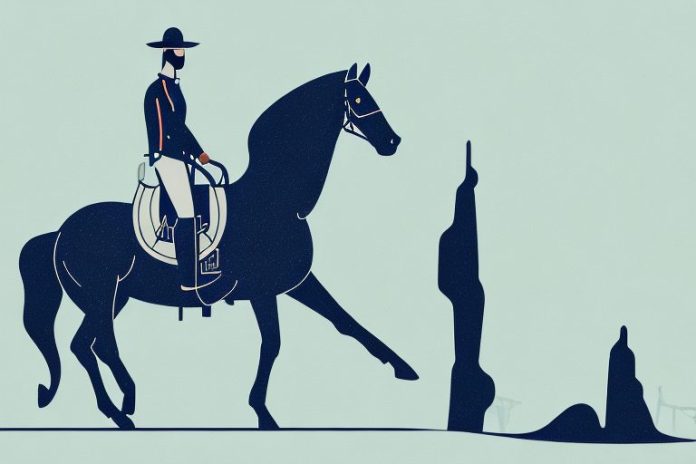 A horse and rider in the newcastle countryside