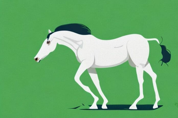 A thoroughbred horse in a lush