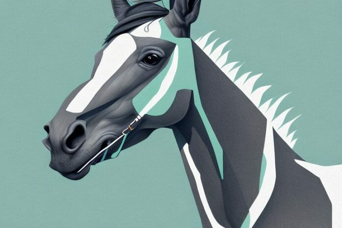 A thoroughbred horse in a rural setting in port elizabeth